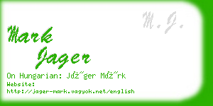 mark jager business card